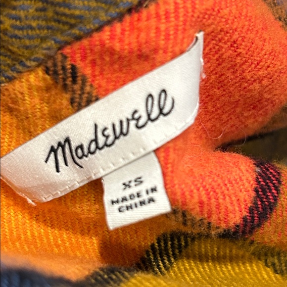 Madewell Multicolor Plaid Button Down Shirt Size XS - Picture 7 of 8